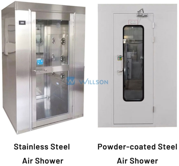 Stainless Steel Powder Coated Steel Air Showers