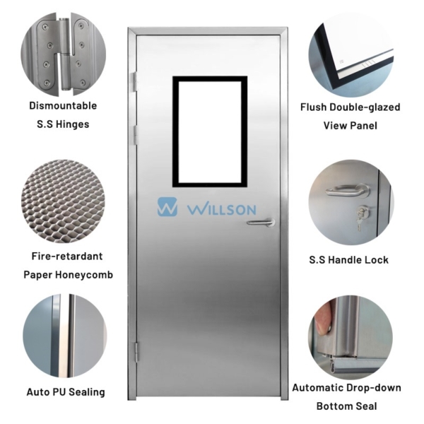 Willson Cleanroom Stainless Steel Door