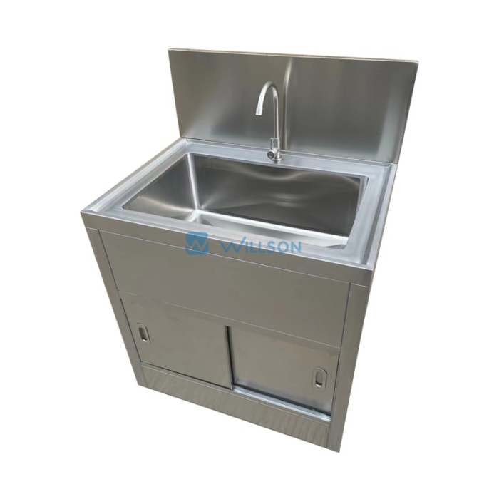 Hospital 1-station stainless steel sink