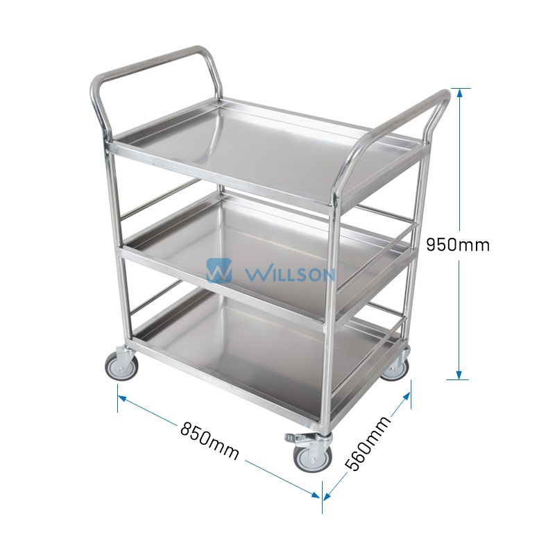 Big Size 3-tier Stainless Steel Cart