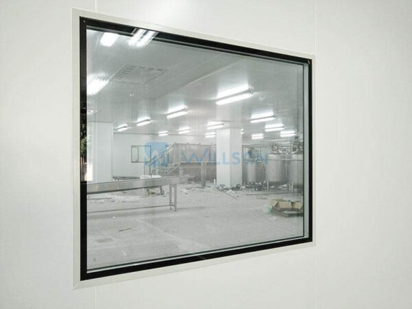 cleanroom window fixed in machinemade panels