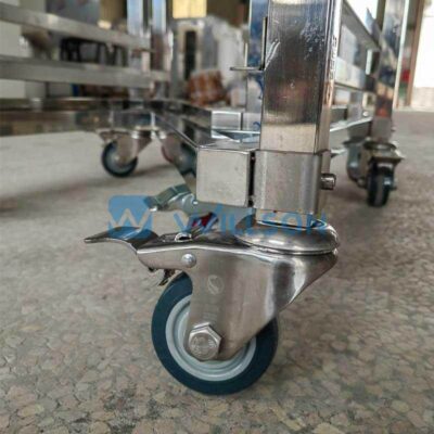 cannabis drying cart with stainless steel castors